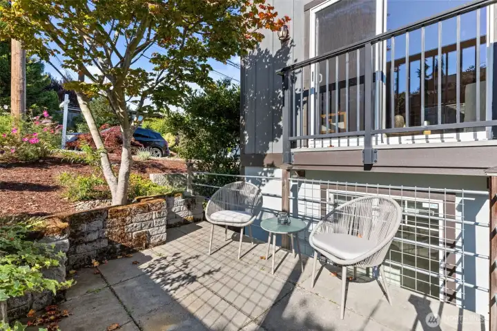 Enjoy your morning coffee on the welcoming front patio