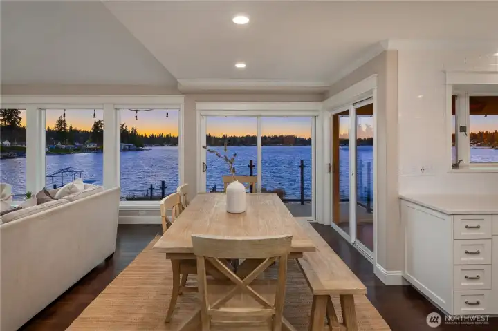 Entertain in or dine out under the heated patio spaces.