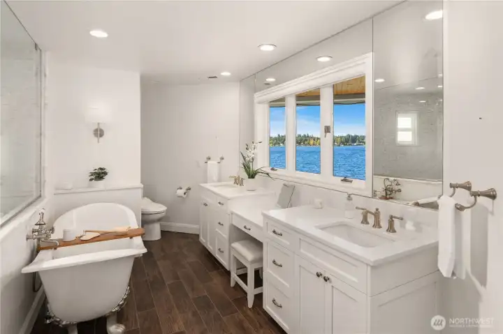 You’ll love the spacious walk-in closet, complete with a custom organization system.