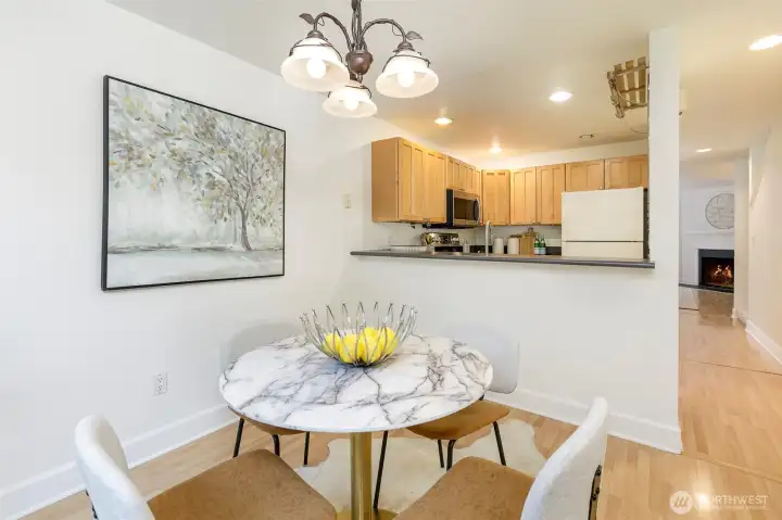 Dining kitchen open space