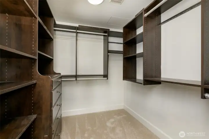 huge master closet.
