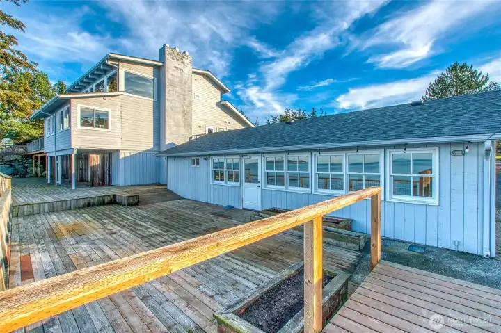 Common Room Building and private waterfront deck