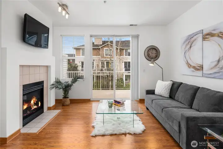 Slider out to beautiful deck to extend your living space.