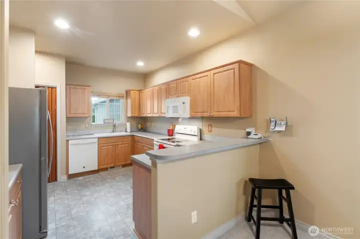 The seller updated the cabinets, too.