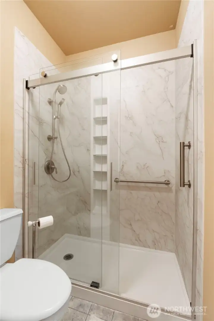 The seller updated the shower