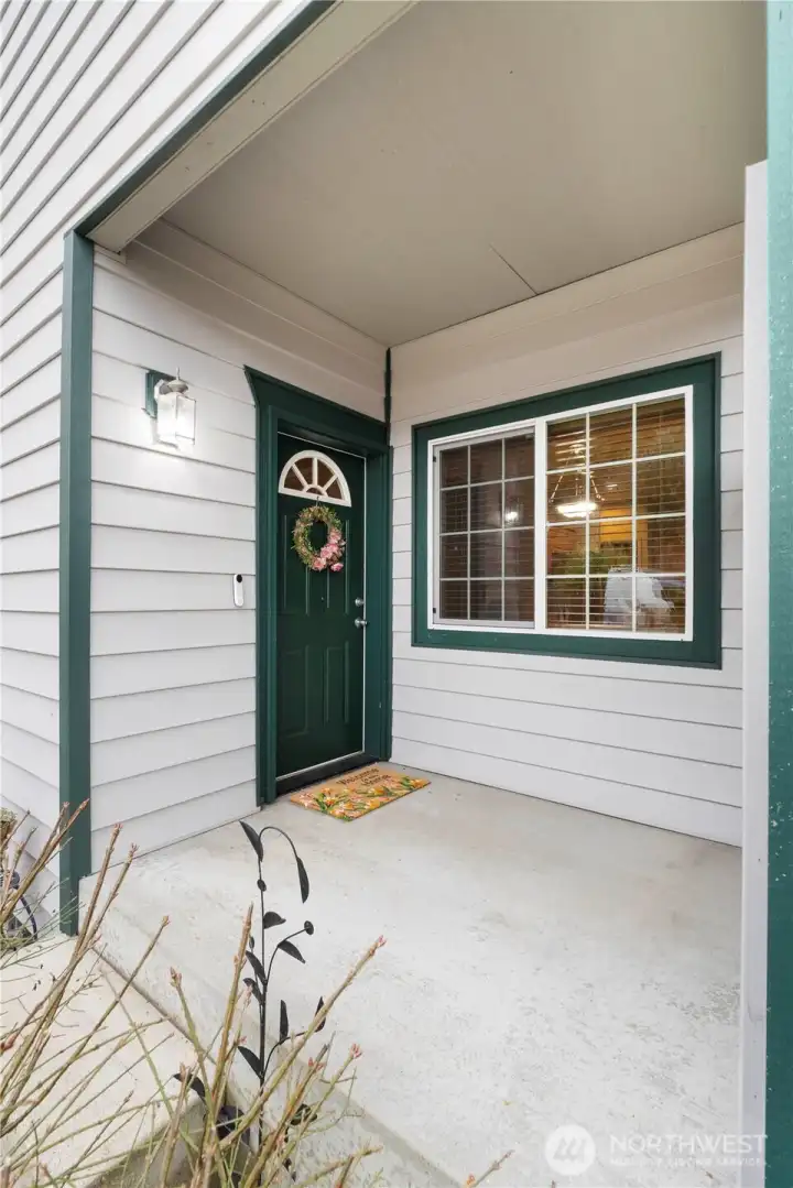 Covered Entry with room for your personal decor