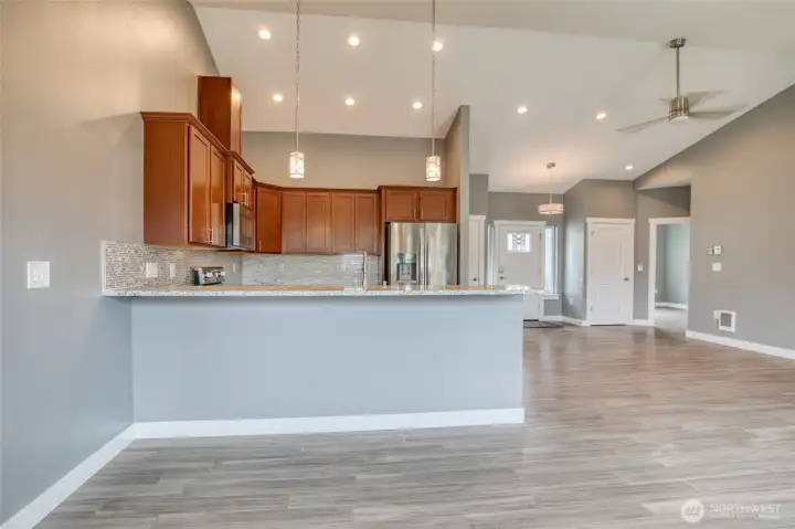 Open Kitchen with bar seating