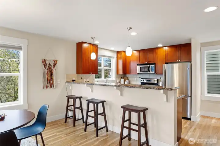 Painted millwork and classic Craftsman trim details add warmth and timeless character throughout.