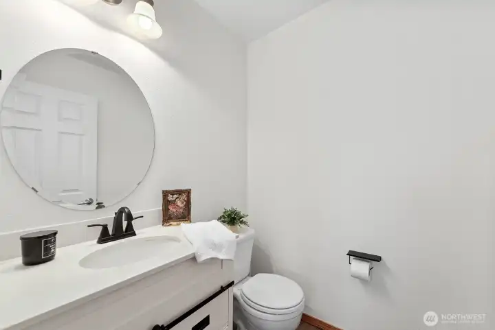 Half bath on main floor.