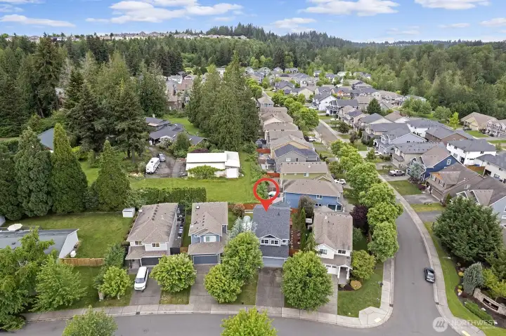 Aerial view of property.