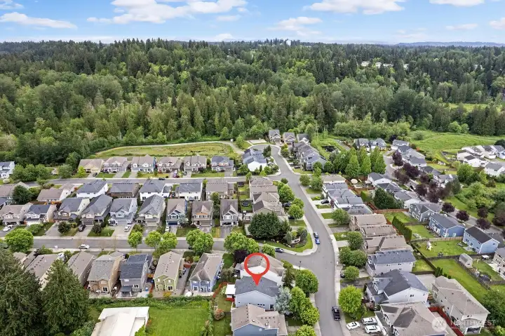 Aerial view of property.