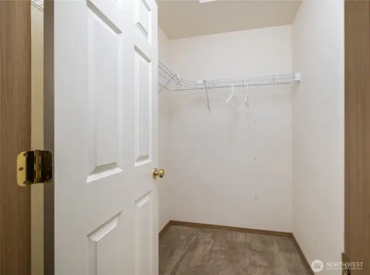 One of TWO walk-in closets in the primary suite.