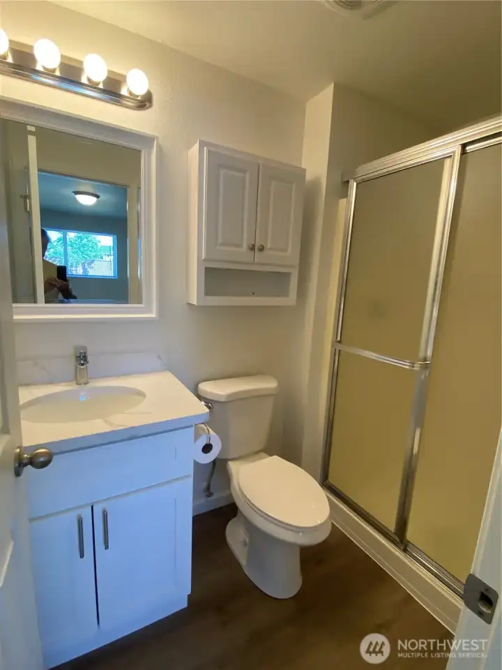 Bathroom with Shower. Bathroom with Shower.