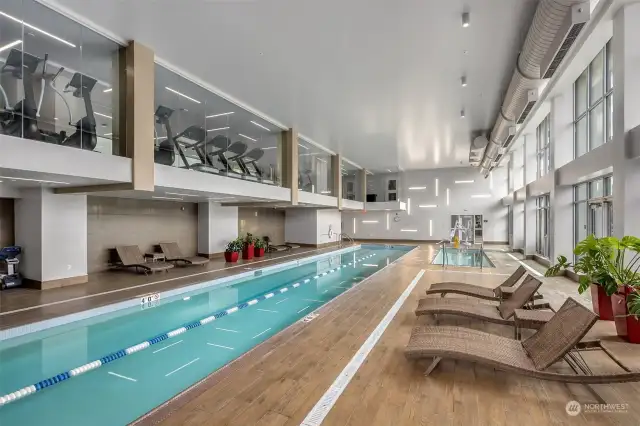 Lap Pool, Spa, and Wet/Dry Saunas on 7th Floor