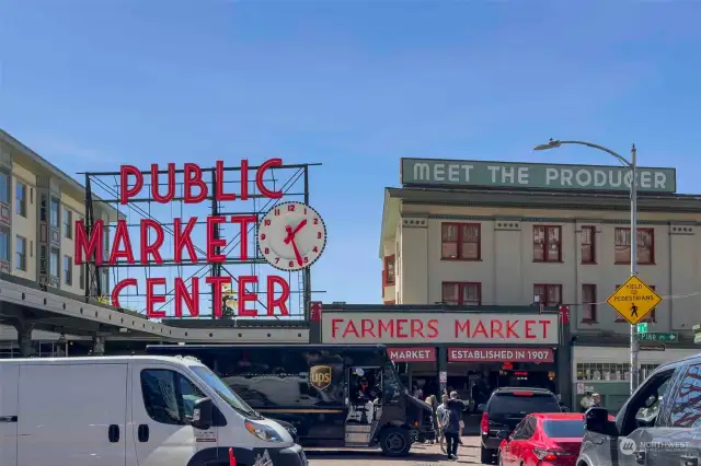 Pike Place Market is just steps away.