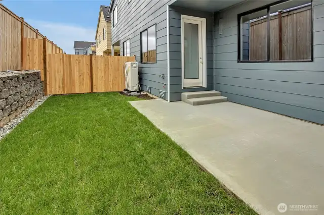 Covered patio backyard at lot 11 - 16FT DEEP!!
