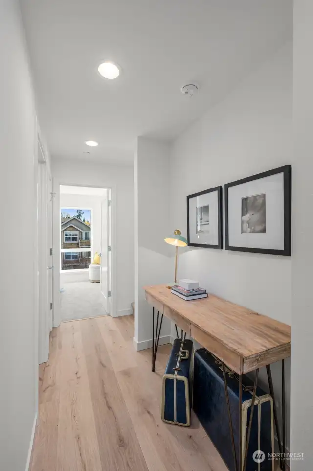 Photos of model home 9213 with similar finishes & floor plan.