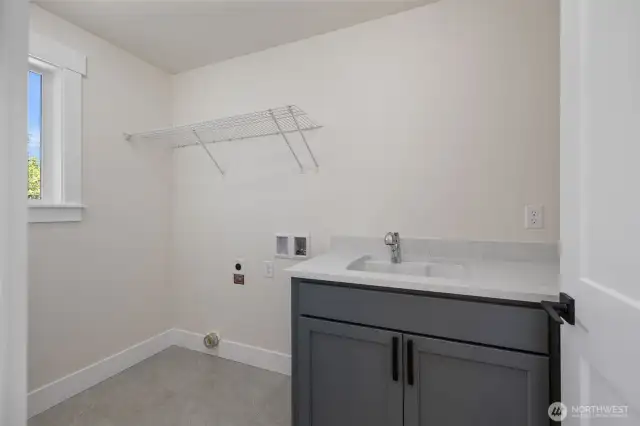 Laundry room on upper level
