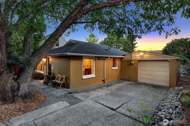 Large attached garage with plenty off street parking.