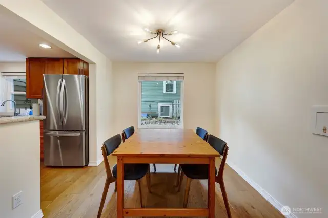Dining area from living room.
