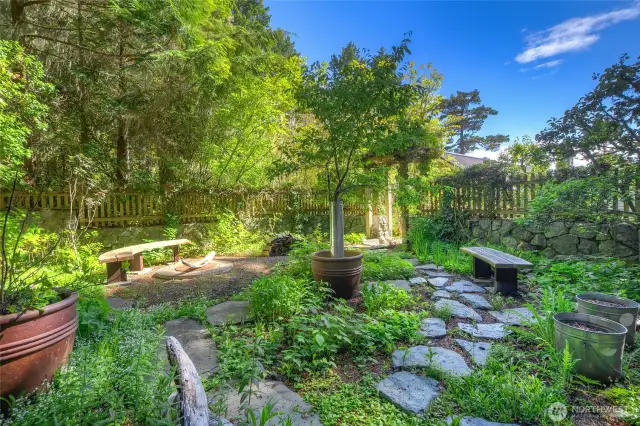 Paths meandering through incredible gardens