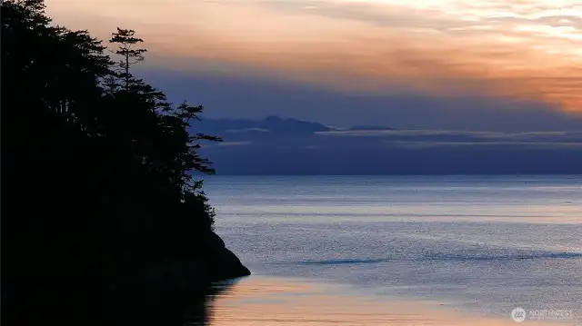 Incredible views over the Salish Sea to the Olympic Mountains in the Distance