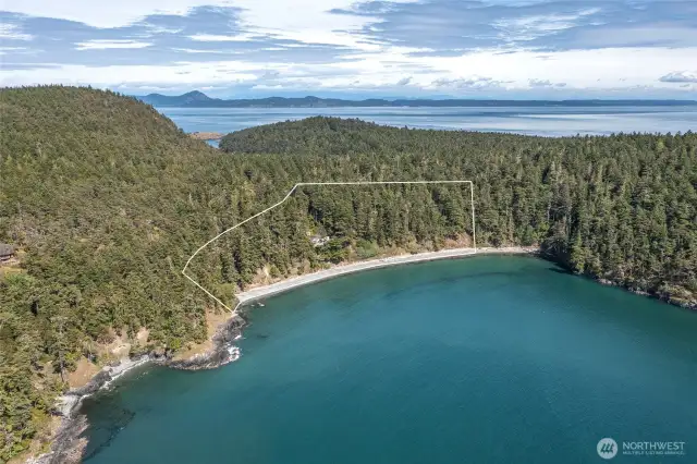 The home is situated on Southern Lopez Island on a private cove!