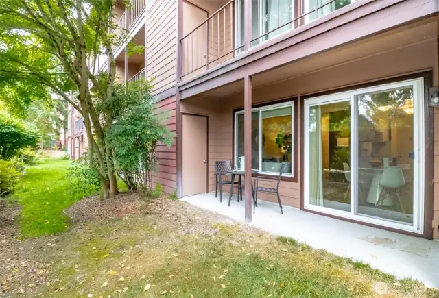 Ground floor with lots of privacy & private storage.