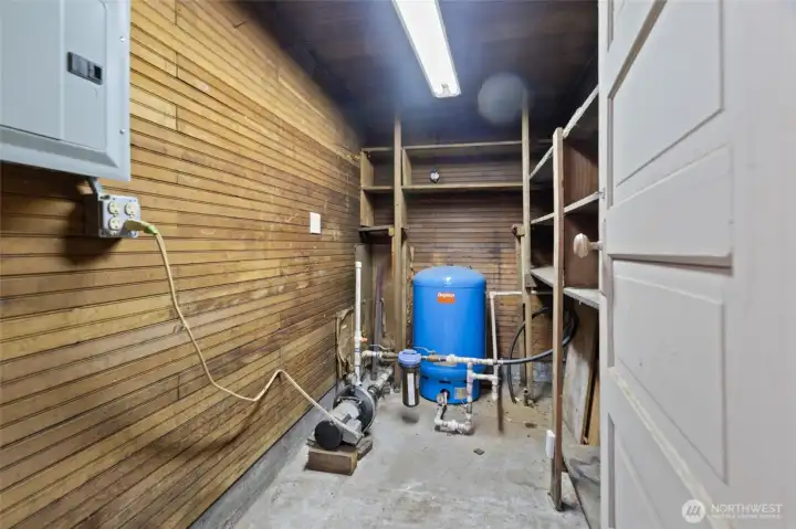 Well equipment in the garage ...