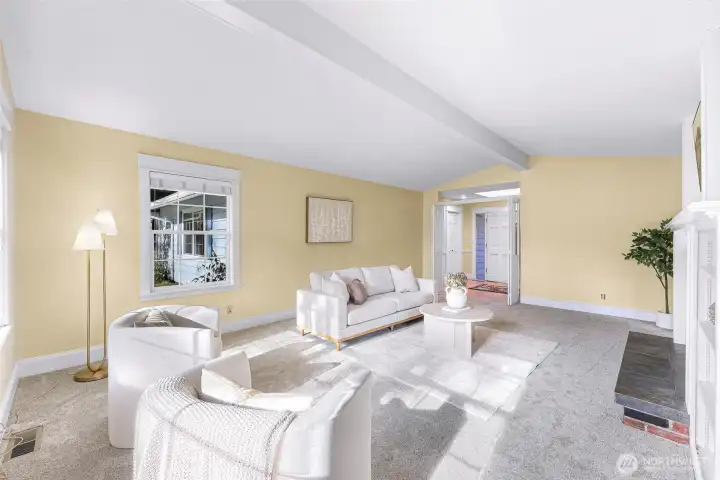 Fresh new carpet is soft and inviting