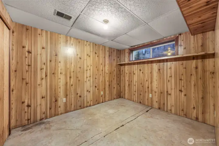 Unfinished basement with lots of potential