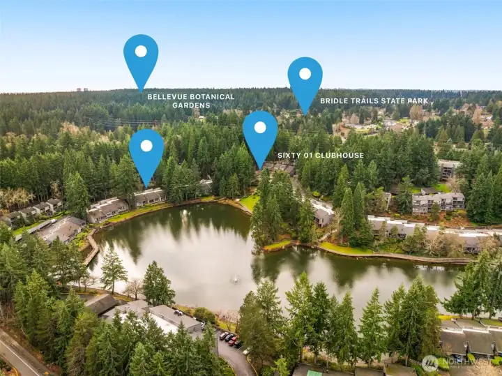 You are in the heart of all the great points of interest in Redmond, and just minutes from Bellevue. Want to live on a large lake, in a Village setting on the Eastside? You have found the right spot here.