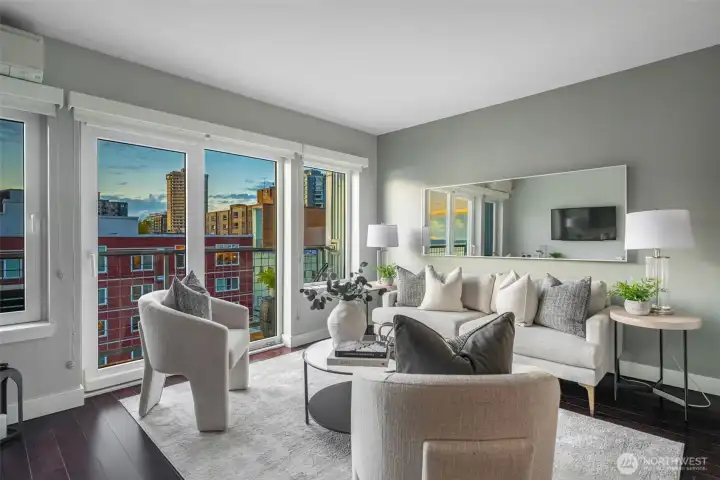 This modern, top-floor open one-bedroom penthouse is all about lifestyle.