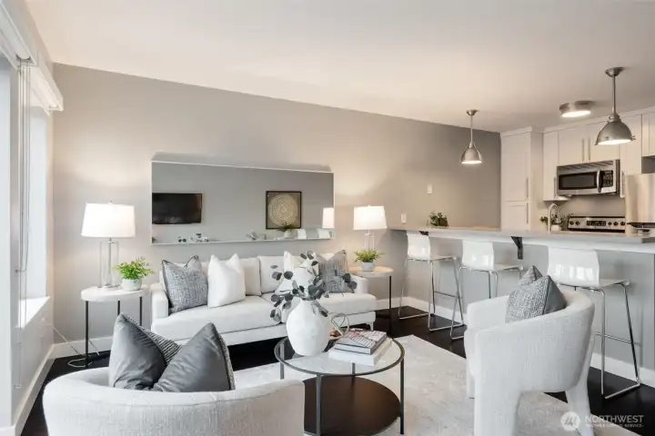 Crisp white modern interiors