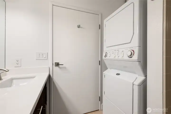 In-unit washer and dryer for everyday convenience