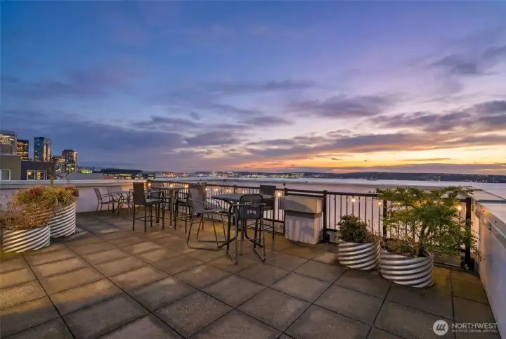 2nd rooftop terrace with Puget Sound views