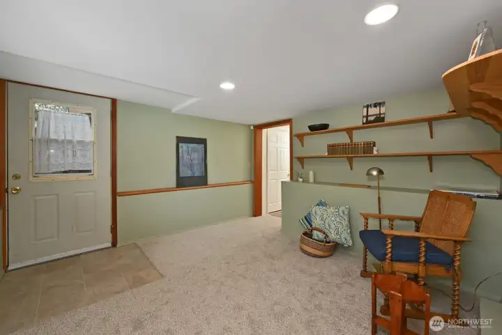 Lower level flex space