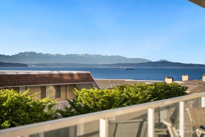 The unit has views from the deck, the living room and the primary bedroom