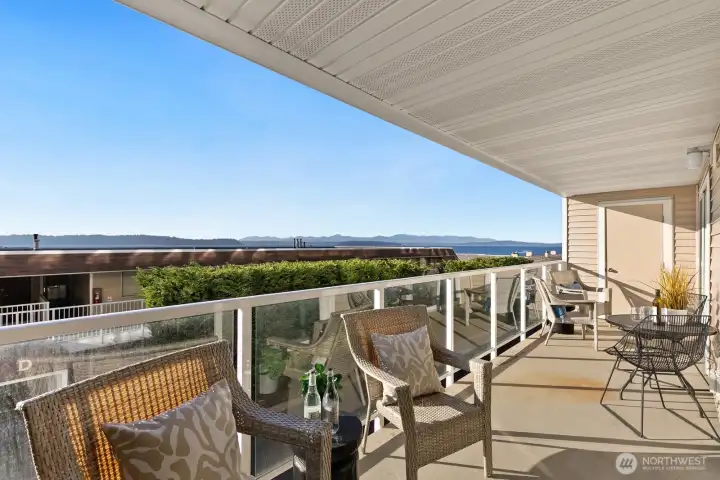 The unit has views from the deck, the living room and the primary bedroom