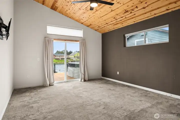 Primary Suite - Access to Back Deck & Hot Tub Spa