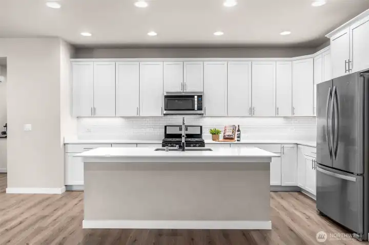 Quartz counters throughout
