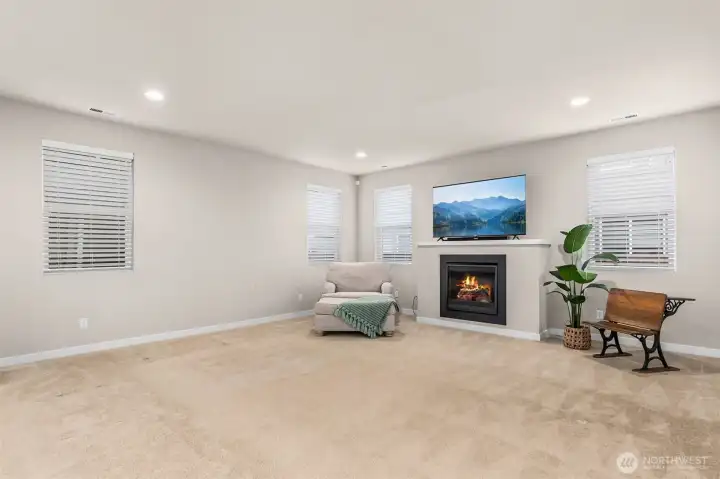 Gas fireplace for chilly days