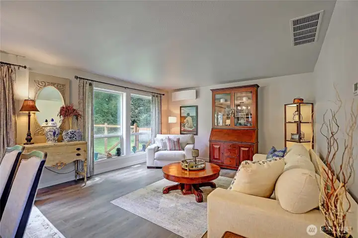 Living room off formal dining area.
