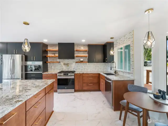 Custom kitchen w/new granite counter and cabinets!