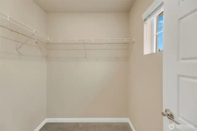 each bedroom has a walk-in closet.