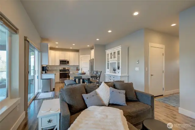 Garage access is also conveniently near the kitchen for bringing in those groceries!