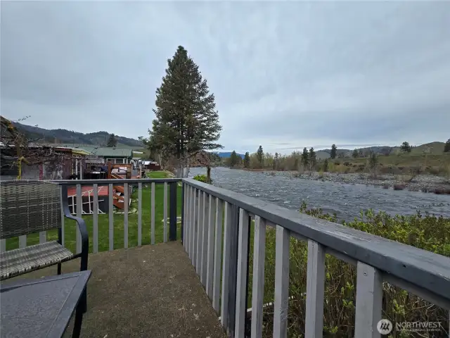 Views from the deck looking upriver.