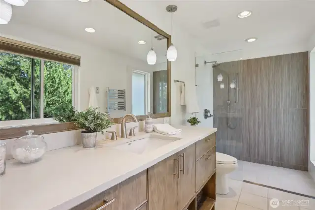 Primary bathroom.