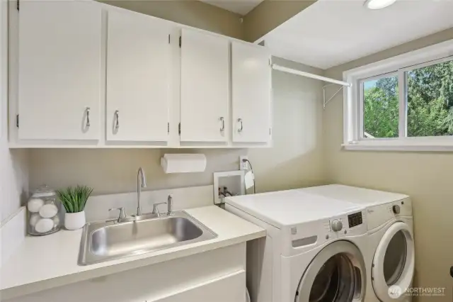 Utility room on the lower level