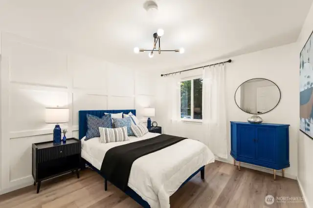 Stylishly updated second bedroom